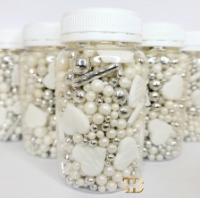 Dekorativne perle I - MIX SREBRNI 100g